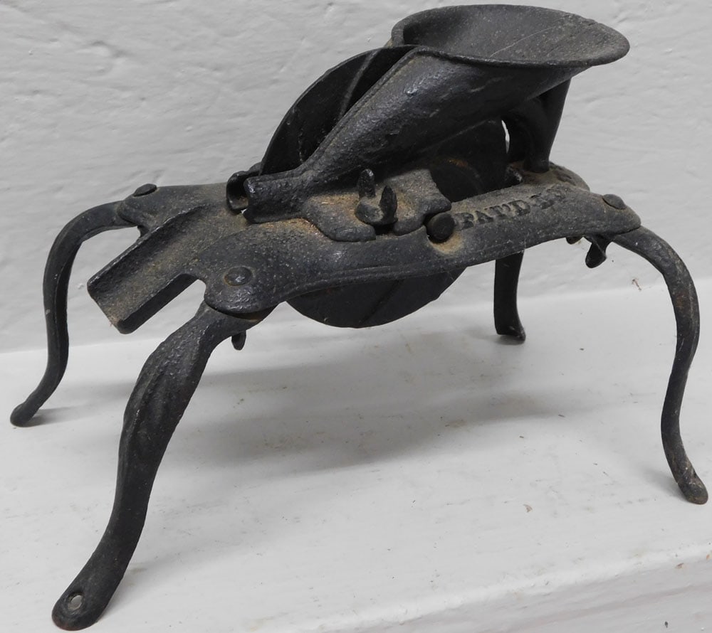 Antique Painted Cast Iron Cherry Seeder (1 of 2)