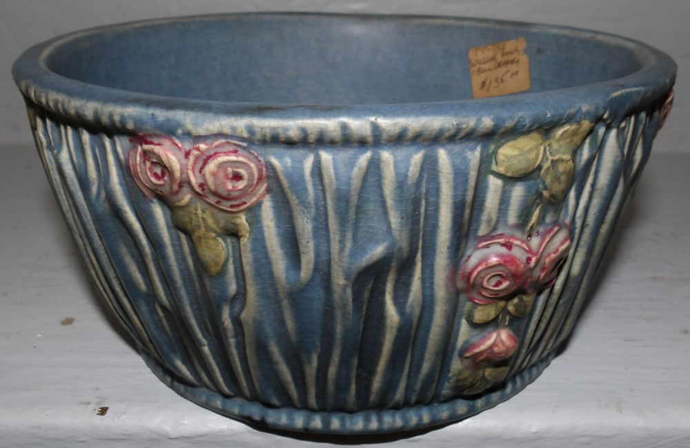 Weller Pottery 'Blue Drapery' Jardiniere (1 of 3)