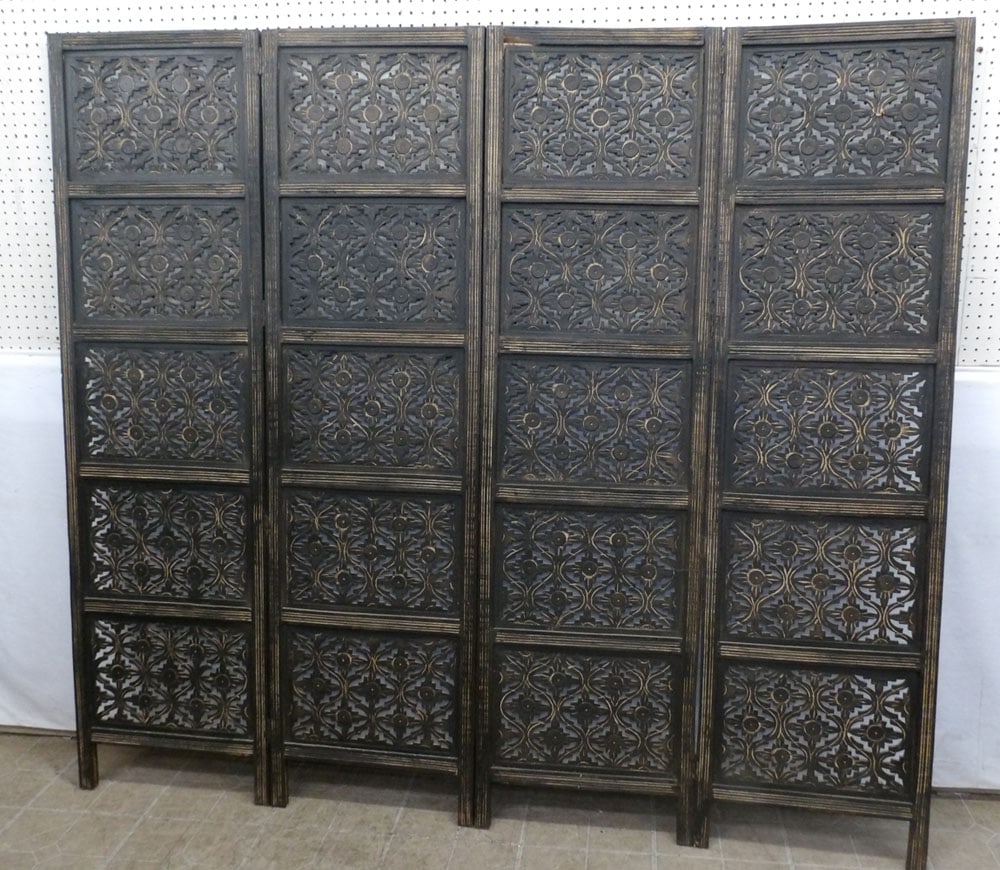 Four Panel Painted Open Work Room Divider (1 of 3)