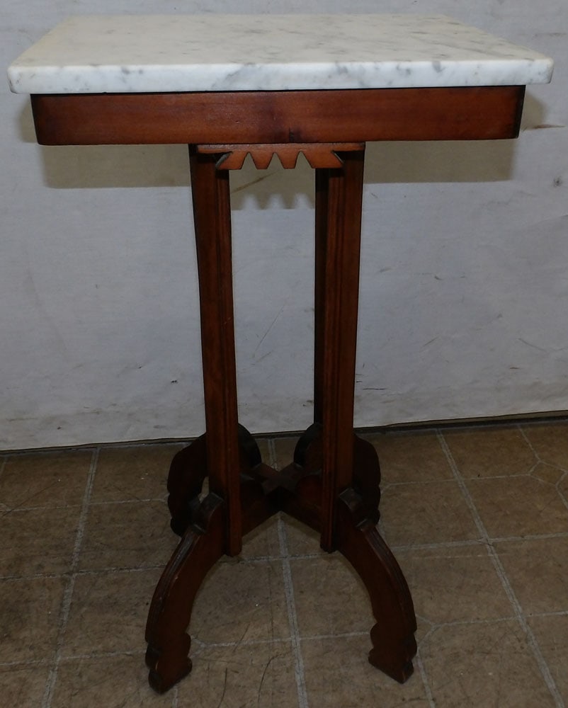 Antique Cherry Victorian Marble Top Stand (1 of 3)