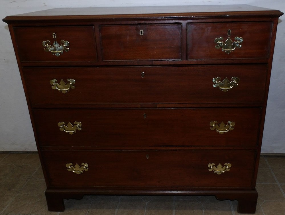 19th Century Mahogany 3/3 Drawer Chest (1 of 6)