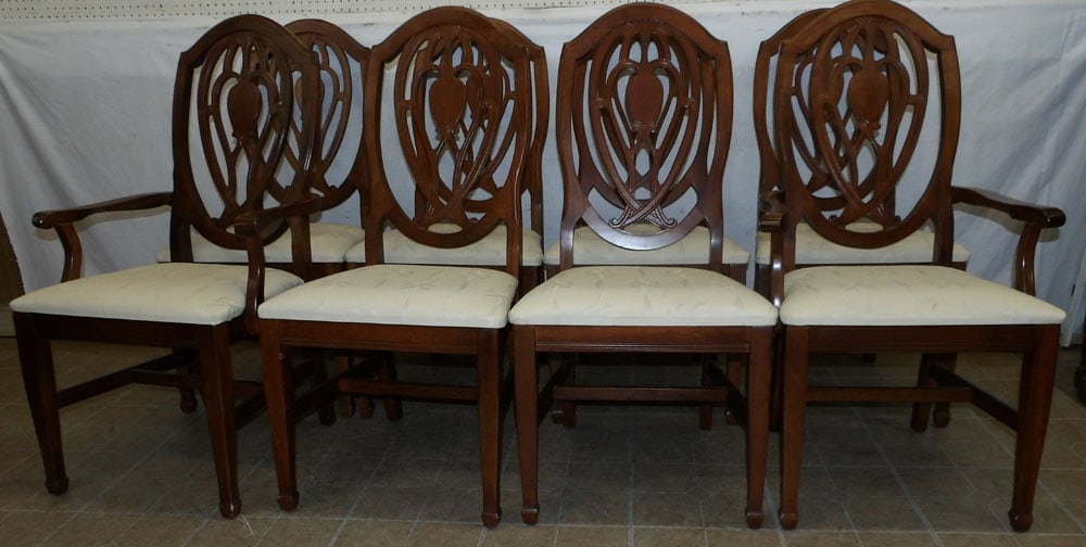 Set of Eight Cherry Dining Chairs (1 of 4)