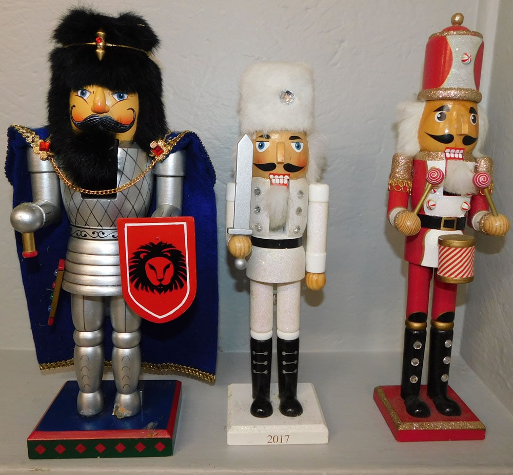 Three Painted Wood Nutcrackers (1 of 4)