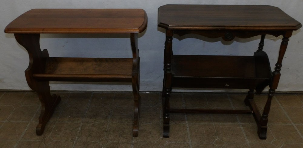 Two Antique Walnut Stands (1 of 3)