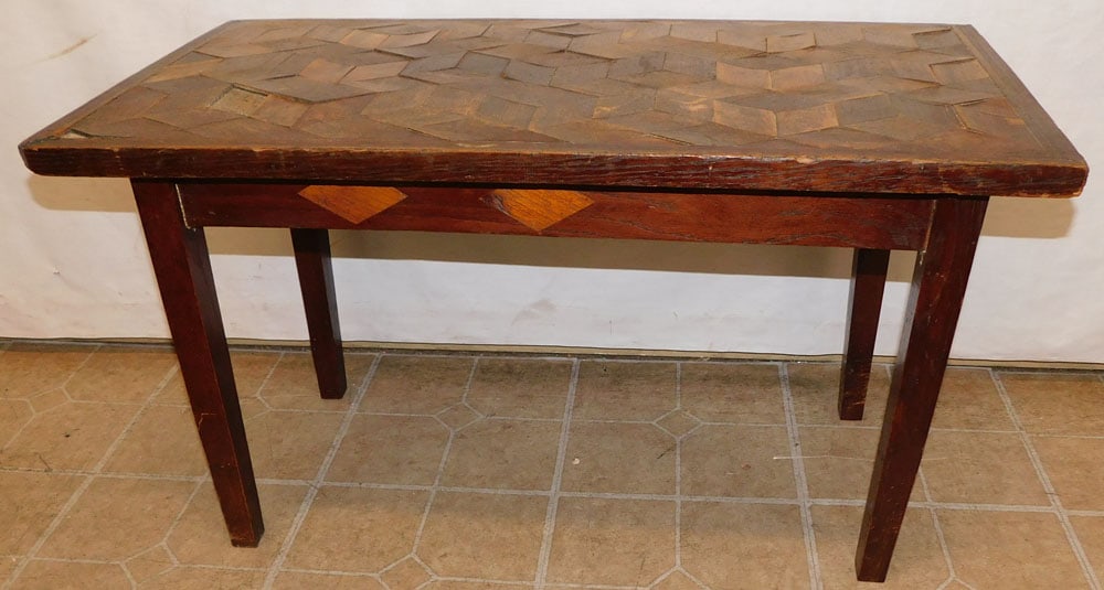 Walnut Inlaid Tea Table (1 of 4)