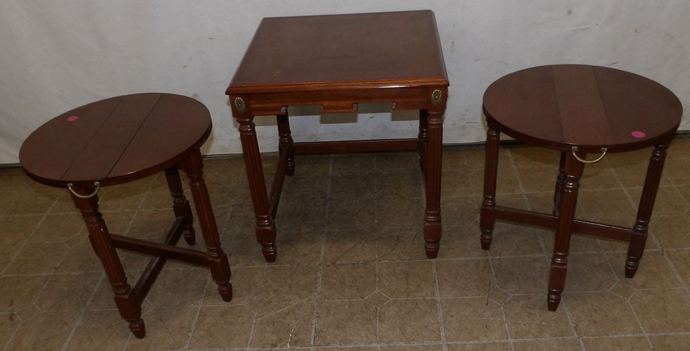 Set of Three Mahogany Nesting Tables (1 of 4)