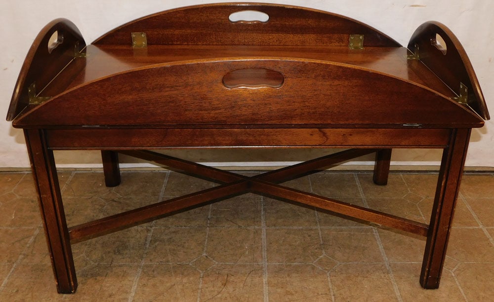 Mahogany Butlers Tray Top Coffee Table (1 of 3)