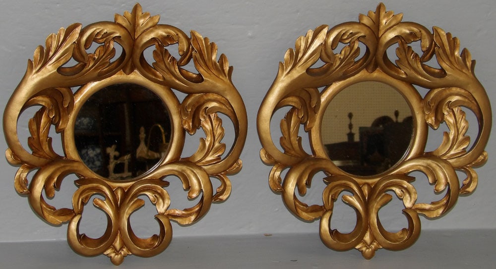 Pair of Ornate Open Work Gilded Mirrors (1 of 4)