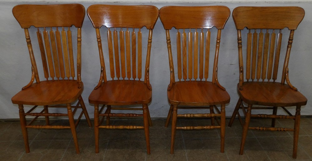 Set of Four Maple Dining Chairs (1 of 4)