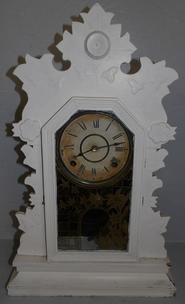 Antique Painted Kitchen Clock by Gilbert (1 of 4)