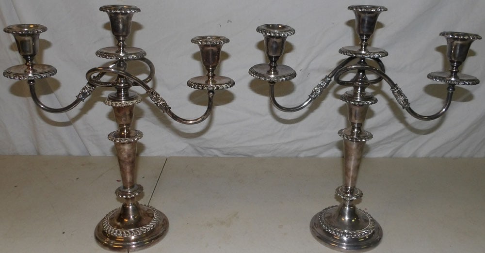 Pair of Silverplated Candelabras (1 of 2)