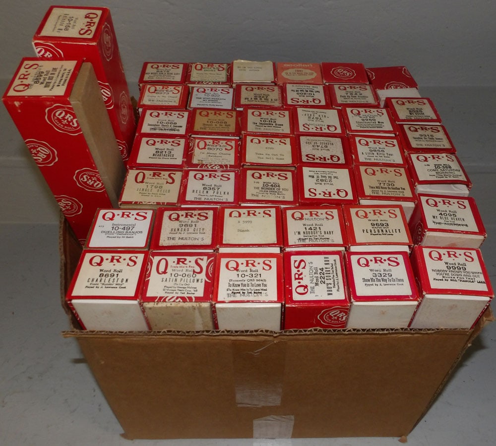 Lot of Piano Rolls: Lot of Piano Rolls. "ALL DESCRIPTIONS AND ANY CONDITION STATEMENT GIVEN BY LANGSTON AUCTION GALLERY ARE STRICTLY OPINIONS AND LANGSTON'S SHALL HAVE NO RESPONSIBILITY FOR ERRORS OR OMISSIONS. THE ABSEN