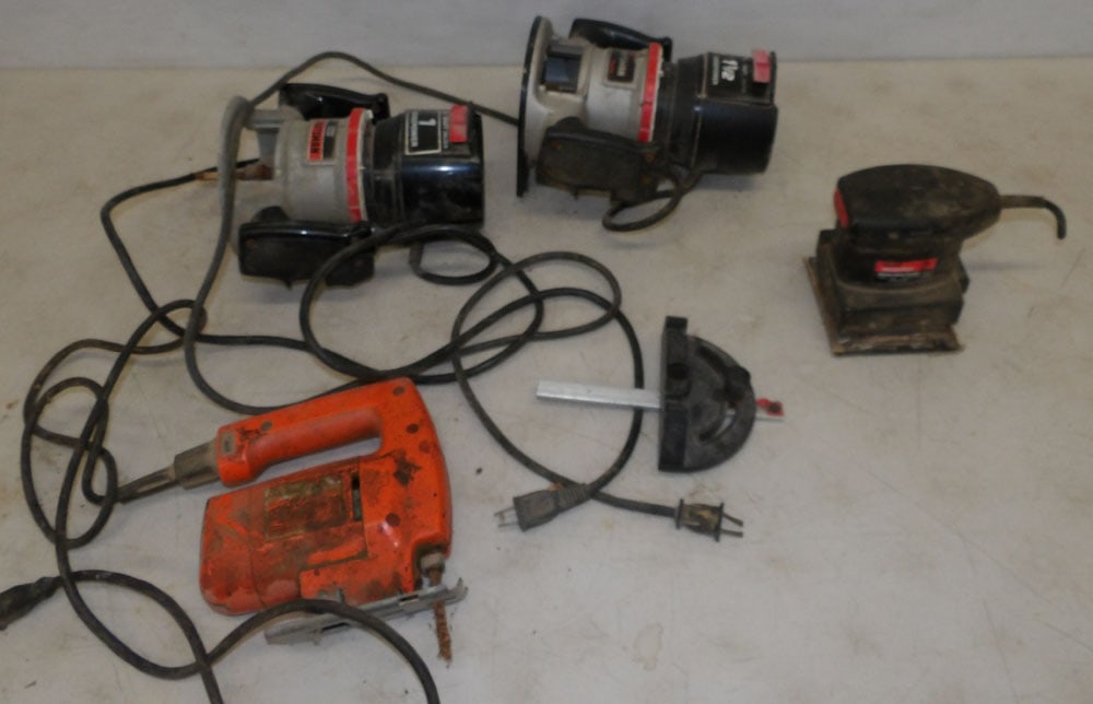 Lot of Routers, Sanding Machine, & Saw (1 of 4)