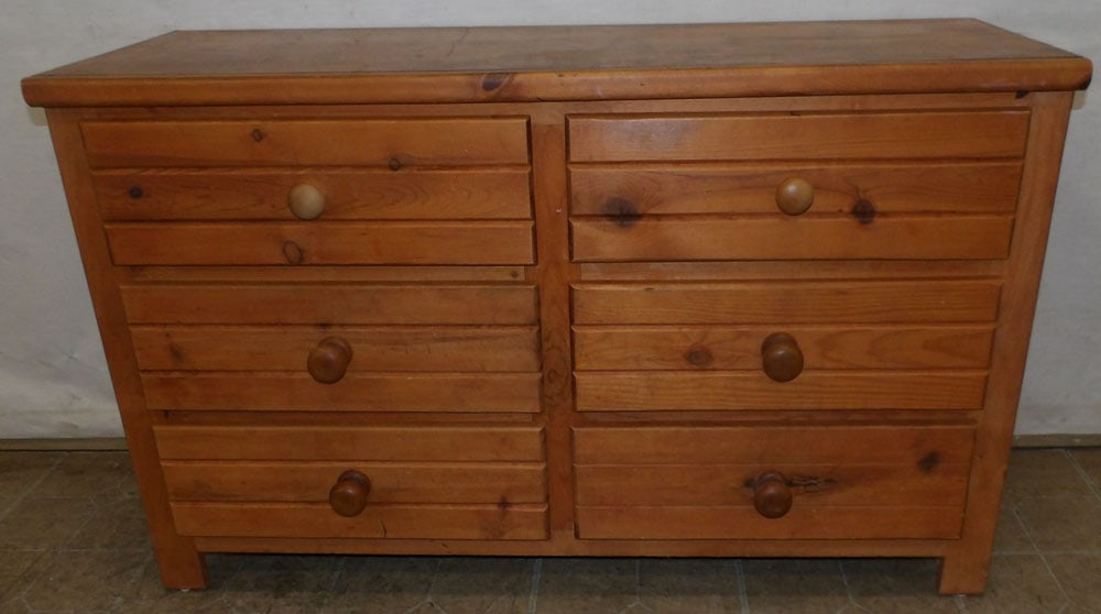 Pine Six Drawer Chest (1 of 6)