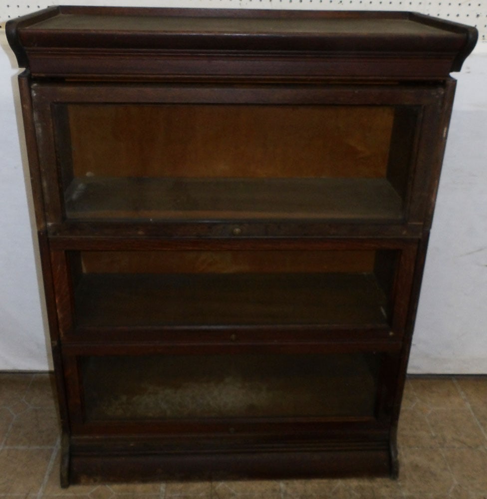 Antique Oak Four Section Barrister Bookcase (1 of 4)