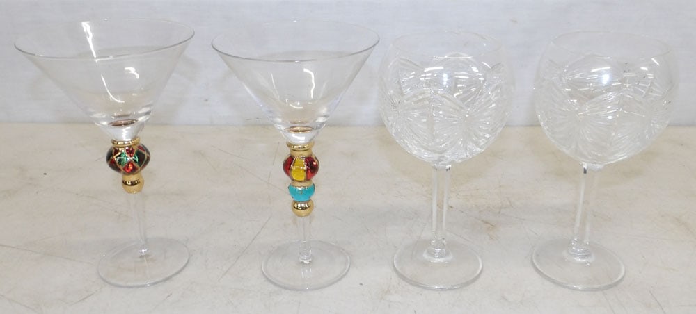 Two Martini Glasses & Two Waterford Stems (1 of 3)