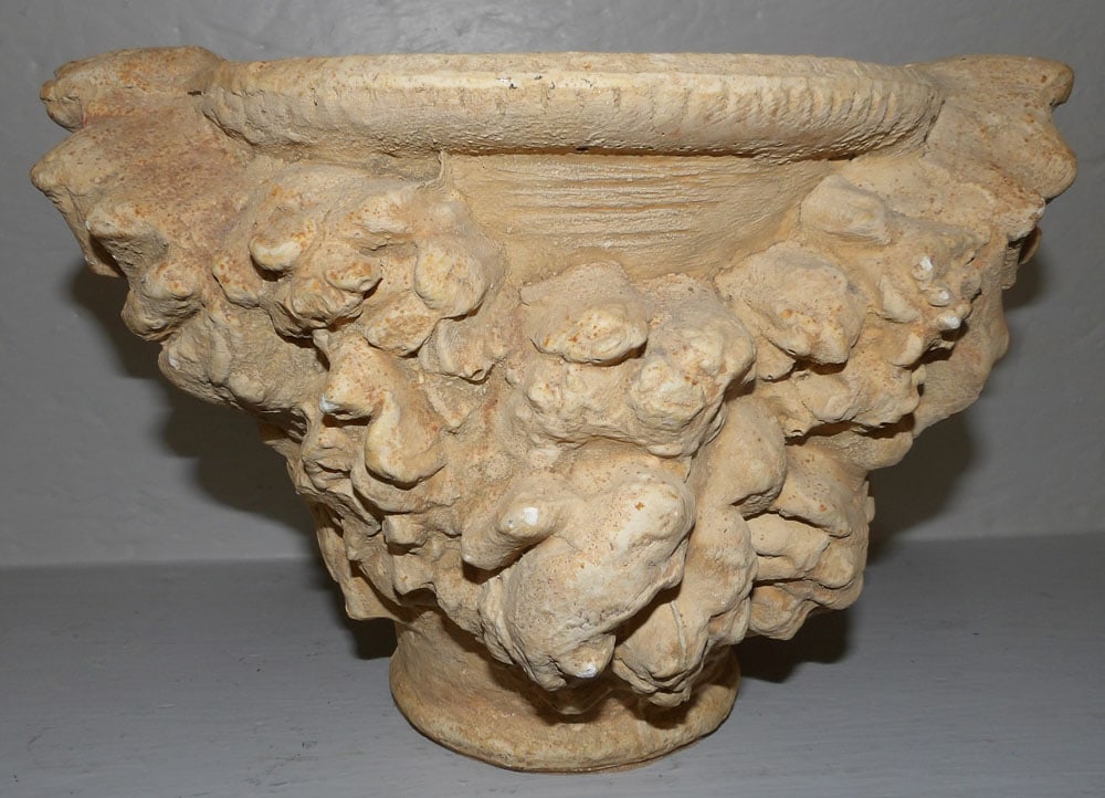 Ceramic Planter: Ceramic Planter . 8" H "ALL DESCRIPTIONS AND ANY CONDITION STATEMENT GIVEN BY LANGSTON AUCTION GALLERY ARE STRICTLY OPINIONS AND LANGSTON'S SHALL HAVE NO RESPONSIBILITY FOR ERRORS OR OMISSIONS. THE AB