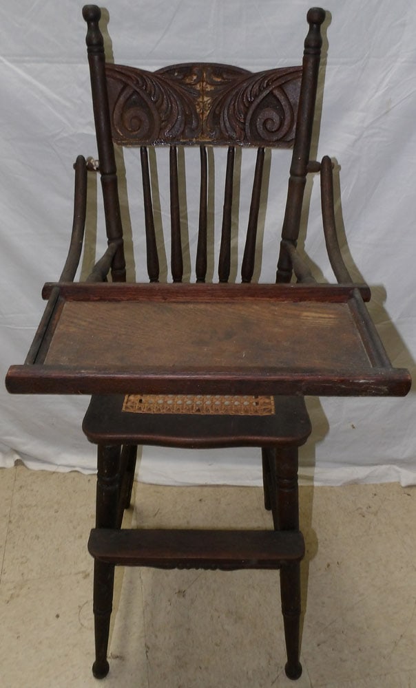 Antique Oak High Chair (1 of 3)