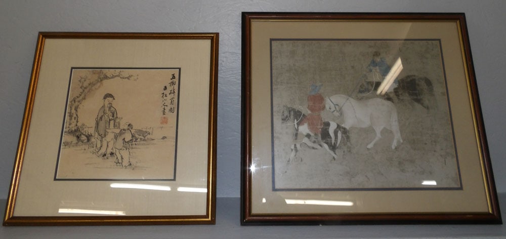 Framed Oriental Watercolor & Framed Print (1 of 4)