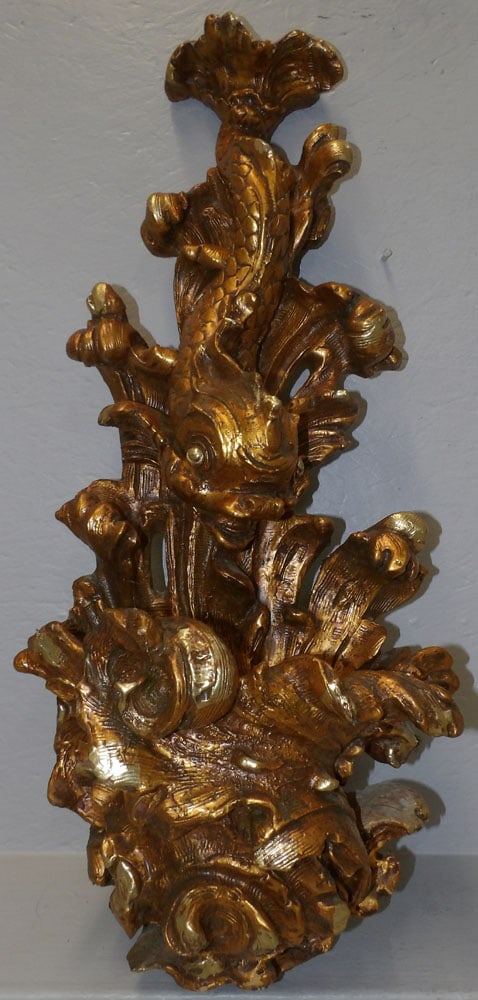 Gilded Resin Dolphin Wall Hanging (1 of 5)