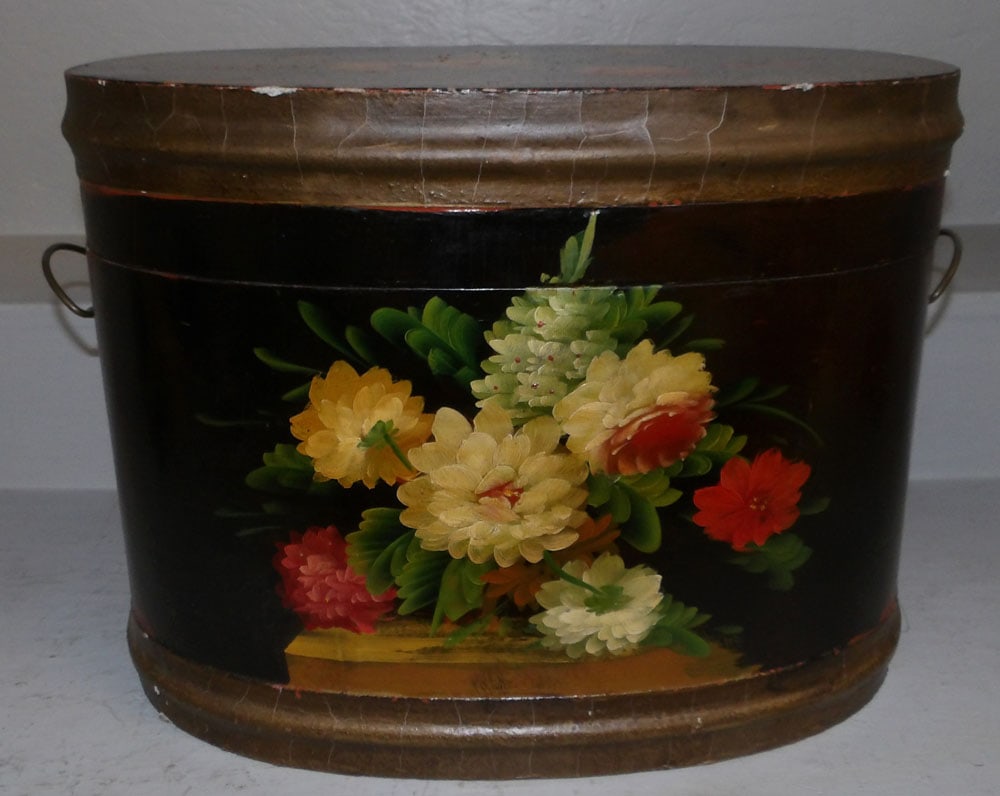 Paint Decorated Hat Box (1 of 6)