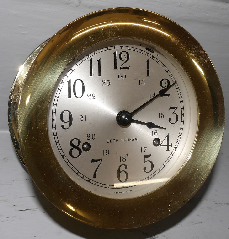 Brass Seth Thomas Ship Clock (1 of 5)