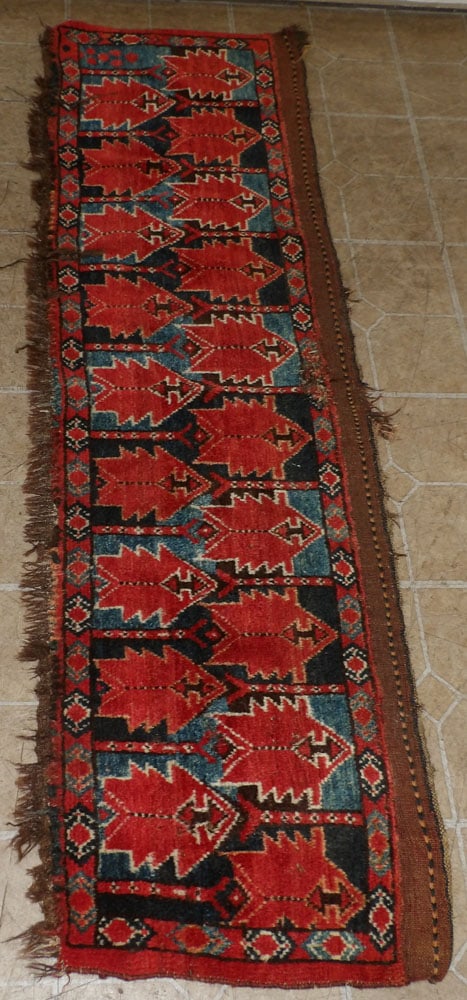 1' 4" x 5' 3" Antique Handmade Oriental Runner (1 of 3)