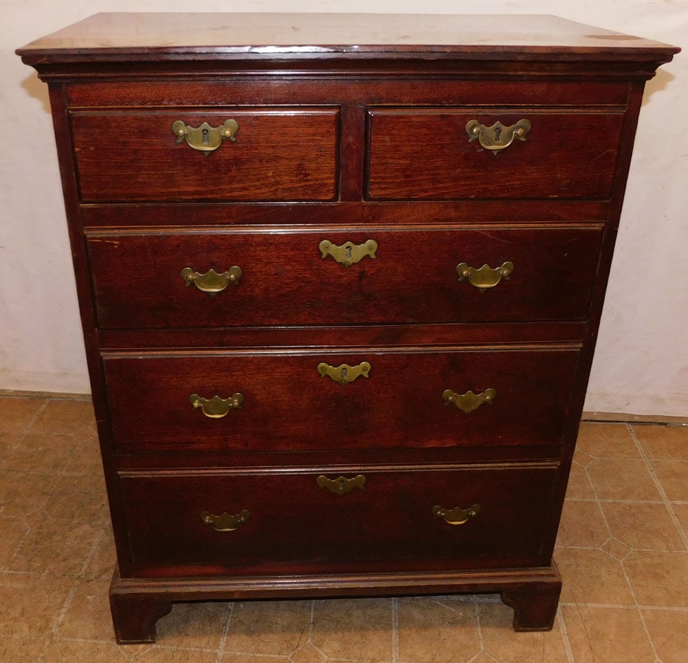 19th Century Mahogany Two Over Three Drawer Chest (1 of 6)