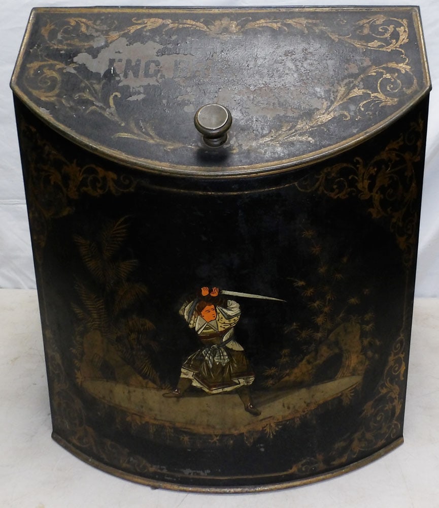 Antique Tole Painted Tea Cannister (1 of 6)