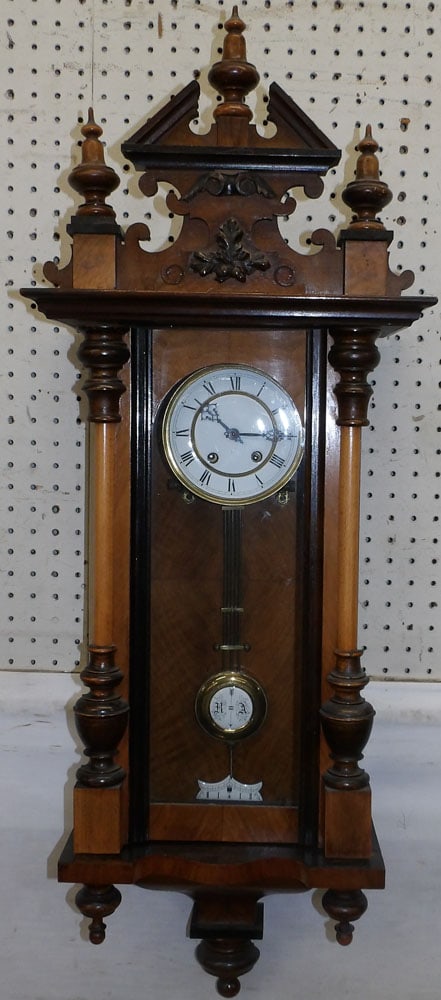 Antique Walnut Wall Clock (1 of 7)