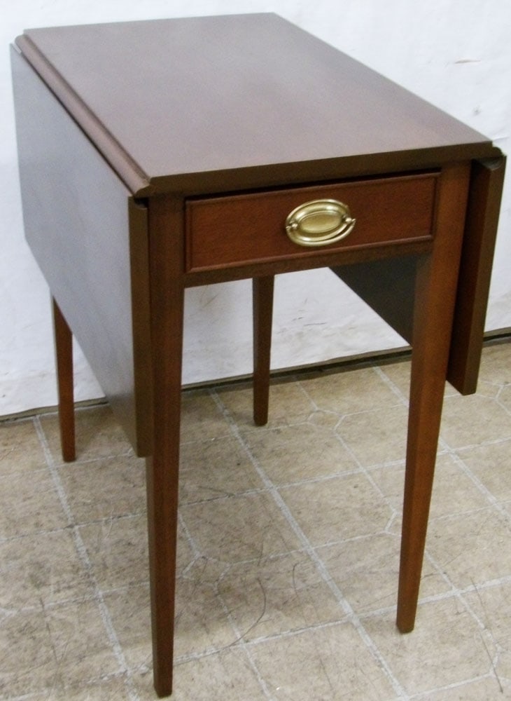 Mahogany One Drawer Drop Leaf Pembroke Table by Craftique (1 of 5)