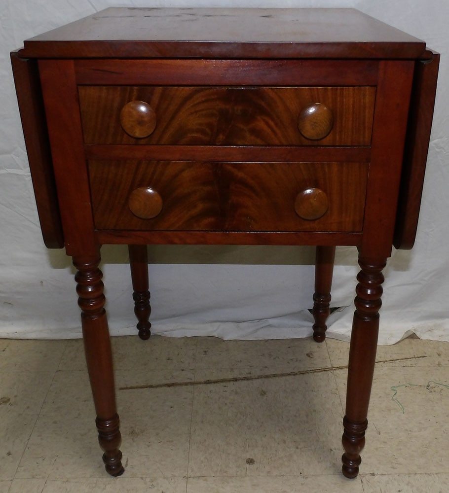 Bench made Cherry Two Drawer Drop Leaf Stand (1 of 4)