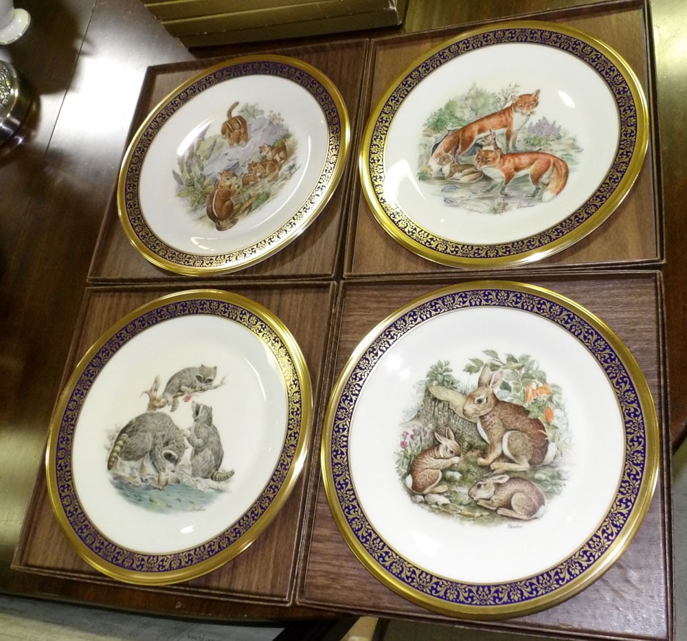 Four Lenox Porcelain Plates by Boehm (1 of 7)