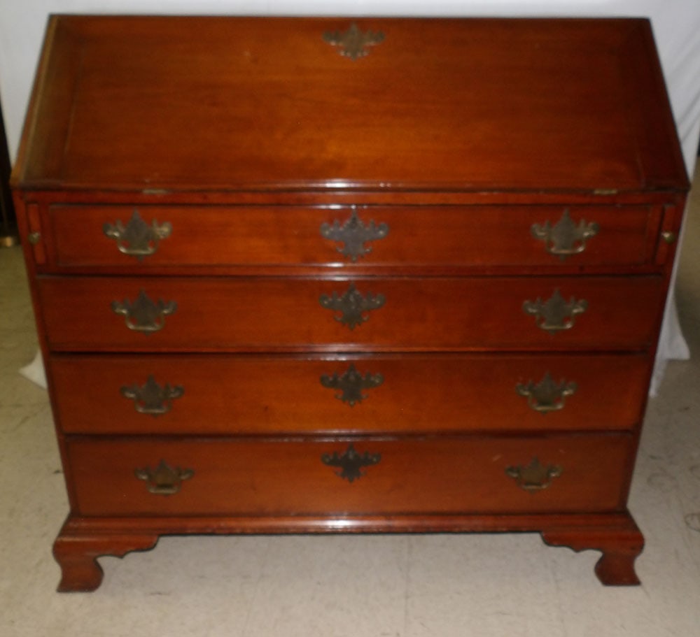 19th Century Cherry Slant Front Desk (1 of 7)