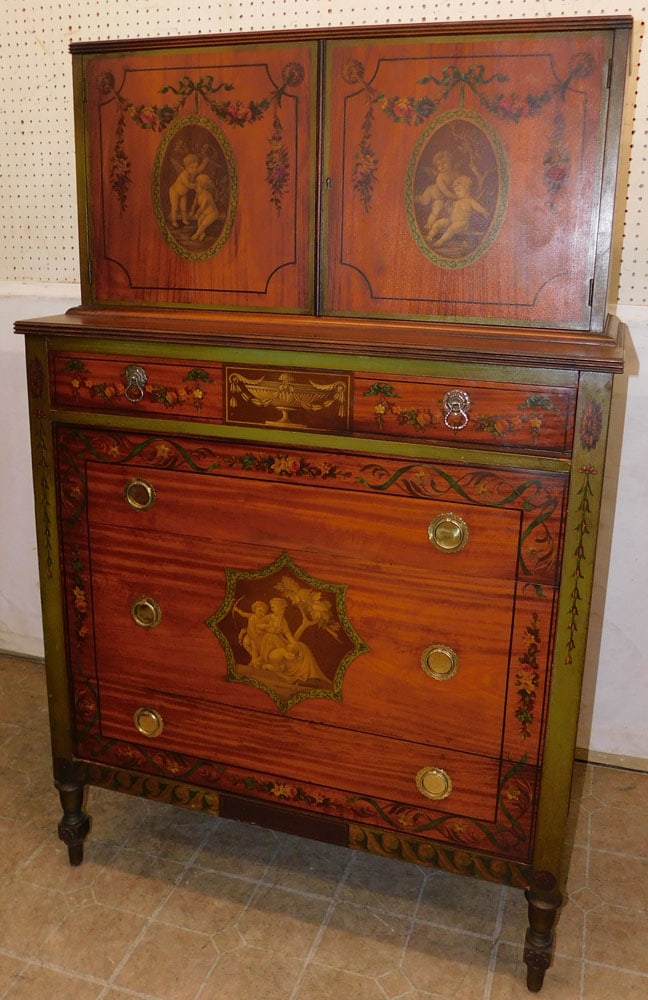 Adams Paint Decorated Gentleman's Chest (1 of 8)