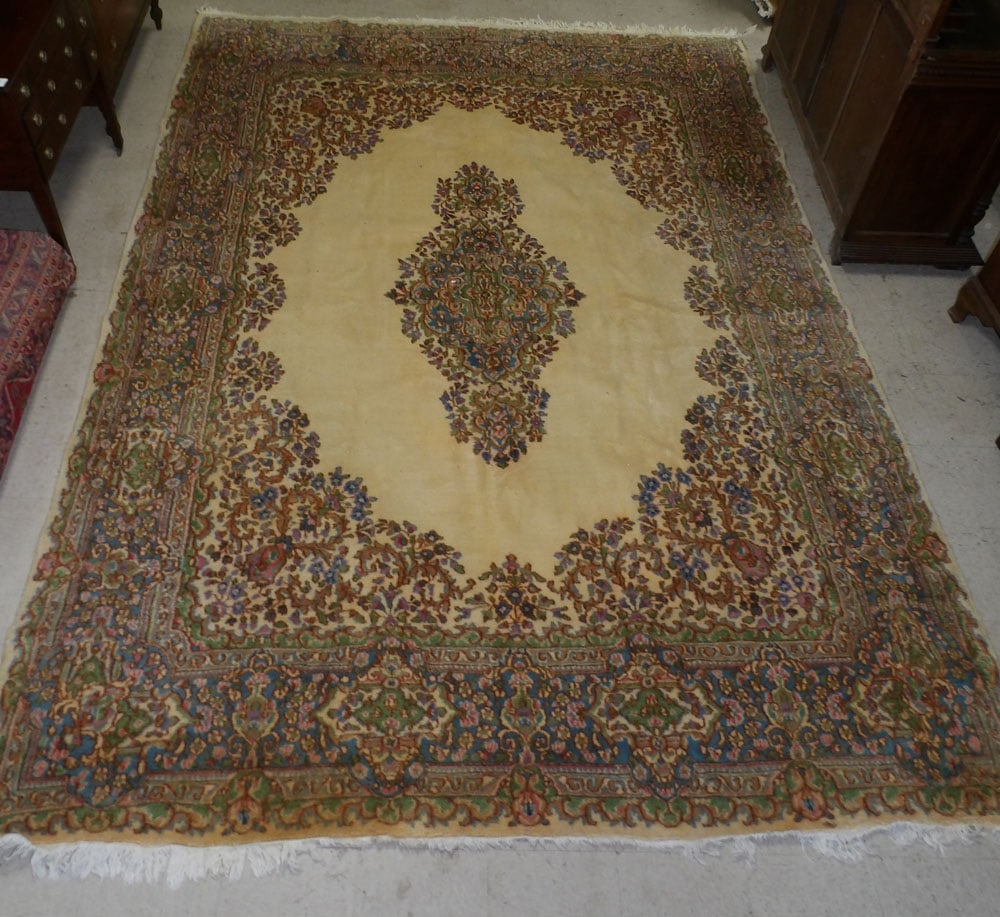 8' 9" x 12' Antique Kerman Rug (1 of 4)