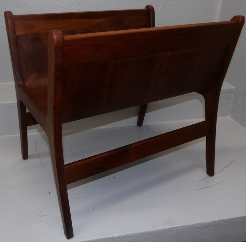 Mid Century Modern Walnut Magazine Stand (1 of 3)