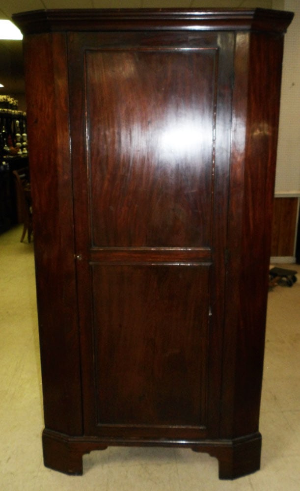 19th Century Mahogany Blind Door Corner Cabinet (1 of 3)