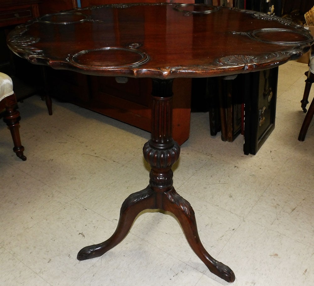 19th Century Carved Mahogany Supper Table (1 of 6)