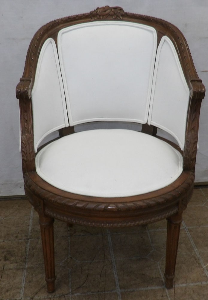 carved walnut French arm chair (1 of 5)