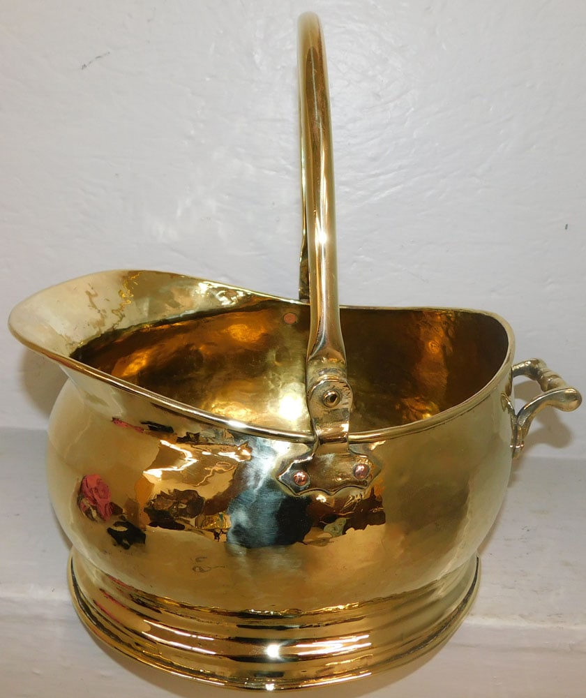 polished brass coal bucket (1 of 4)