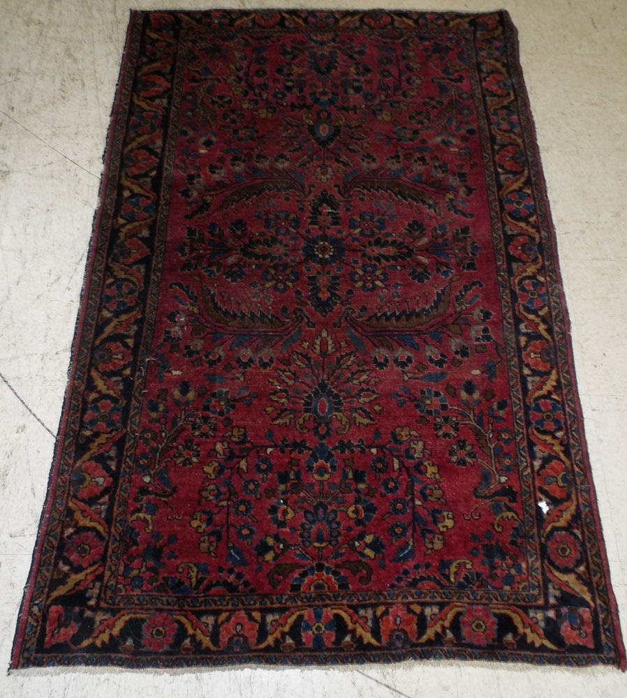 3' x 5' antique handmade sarouk rug (1 of 4)
