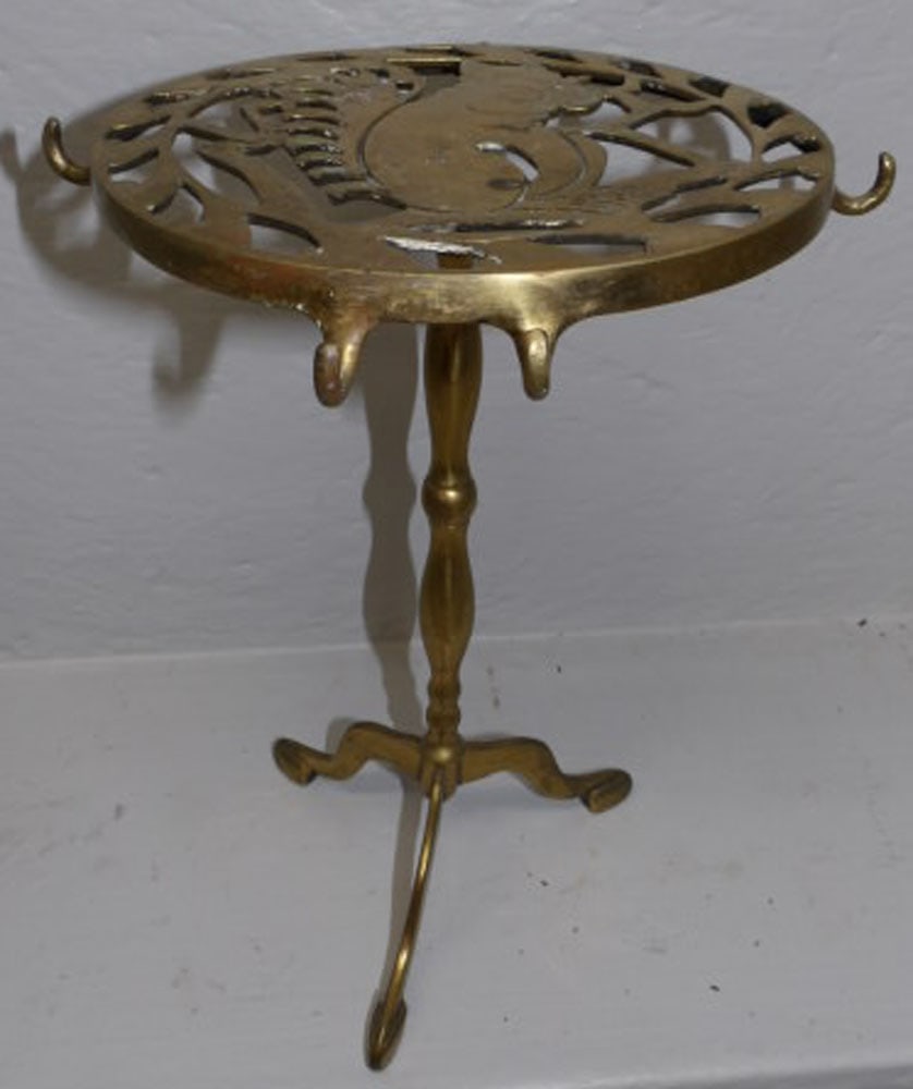antique brass trivet (1 of 2)