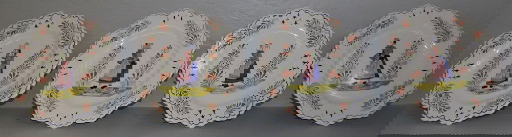 4 Quimper plates (1 of 3)