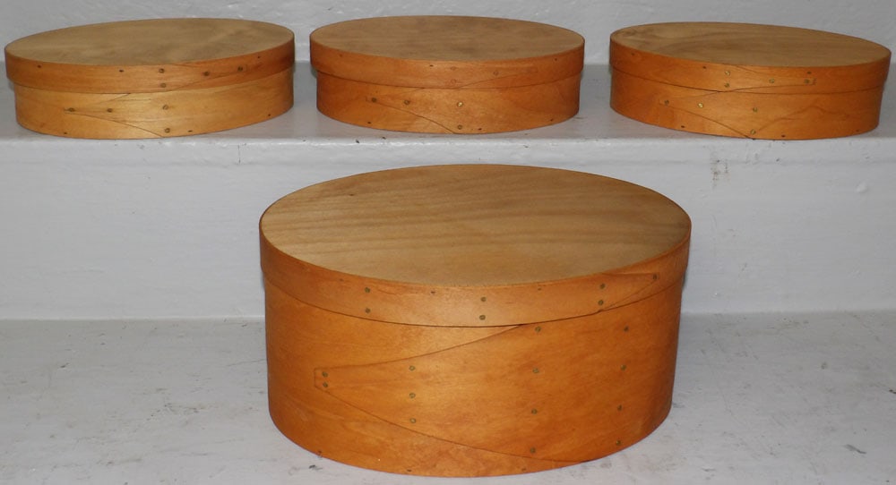 Four Oval Handmade Maple Shaker Style Pantry Boxes (1 of 5)