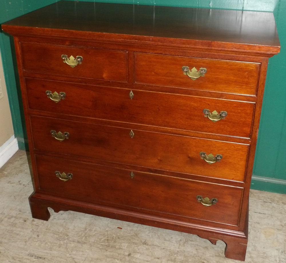 Mahogany Two Over Three Chest of Drawers by Colony House Furniture: Mahogany Two Over Three Chest of Drawers by Colony House Furniture . 40” W 20” D 38” H