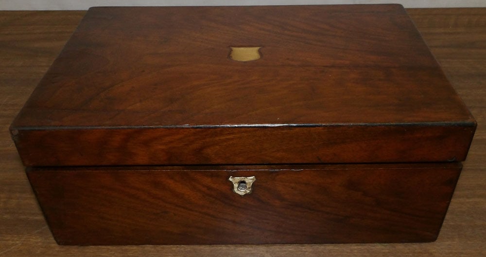 19th century walnut lap desk (1 of 8)