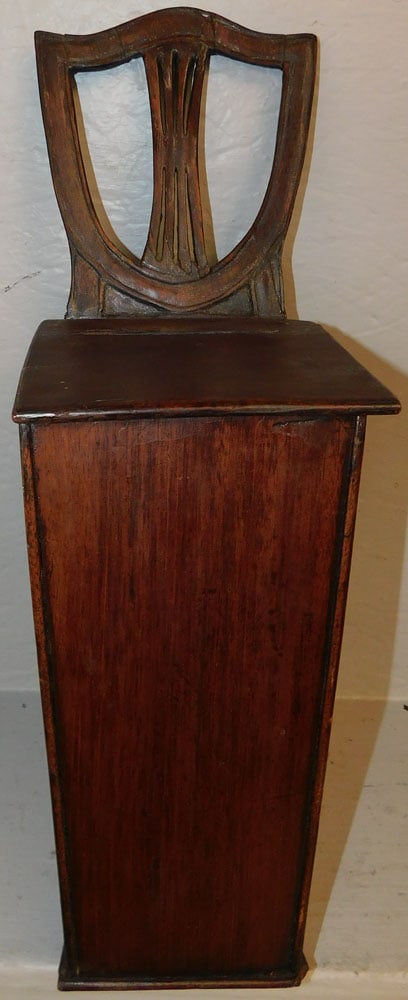 19th century mahogany candle box (1 of 4)