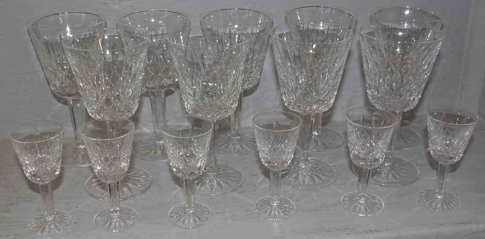 15 pieces of Waterford stemware (1 of 4)