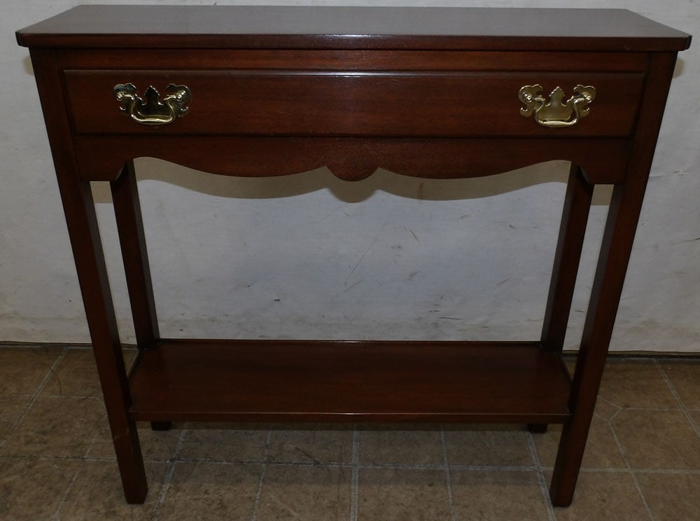 mahogany bench made one drawer console (1 of 4)